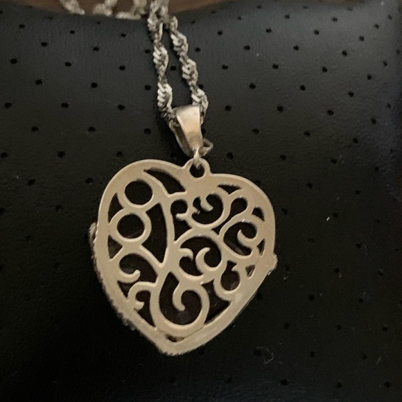 ITALY 925 STERLING SILVER NECKLACE STONE PENDANT - Picture 4 of 11